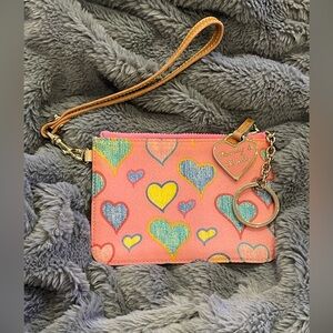 Dooney & Bourke hearts wristlet pre-owned